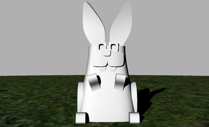 Easter Rabbit 3D Printer Model Download Free STL File - 3axis.co