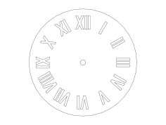 Roman Clock dxf File