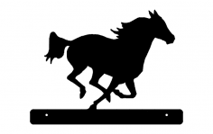 Horse Running Plate dxf File