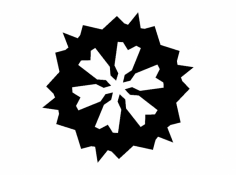Snowflake Silhouette 3 dxf File