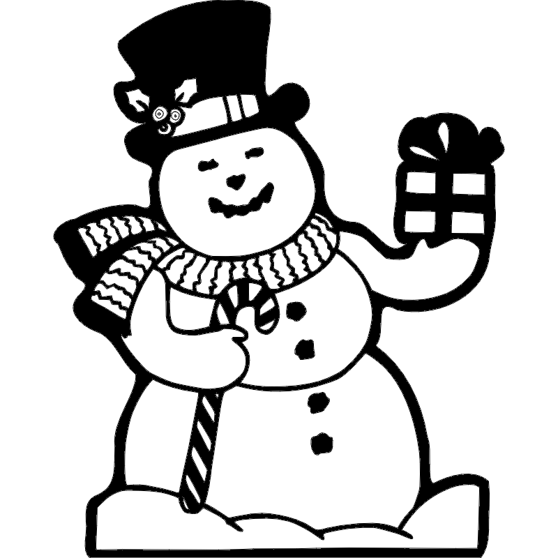 Fichier dxf joyeux bonhomme de neige