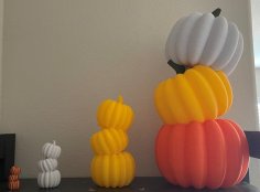 Staggered Pumpkin Stack – Fall/Halloween Decoration 3D Printer Model