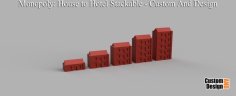 Monopoly House To Hotel Stackable 3D Printer Model