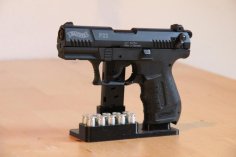 Gun Stand For Walther P22 9mm P.A.K. + 10 Rounds 3D Printer Model