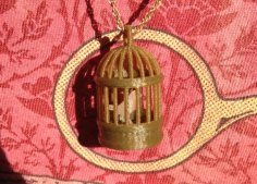 Bird In Cage Pendant 3D Printer Model