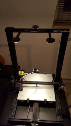 IKEA LED Holder LEDBERG For CR-10 2020 V-Slot 3D Printer Model