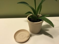 Plant Pot And Saucer With Biofila Linen 3D Printer Model