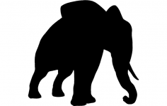 الفيل صورة ظلية ملف dxf