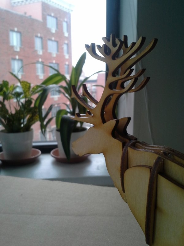 Laser Cut Reindeer 3D Puzzle DXF File