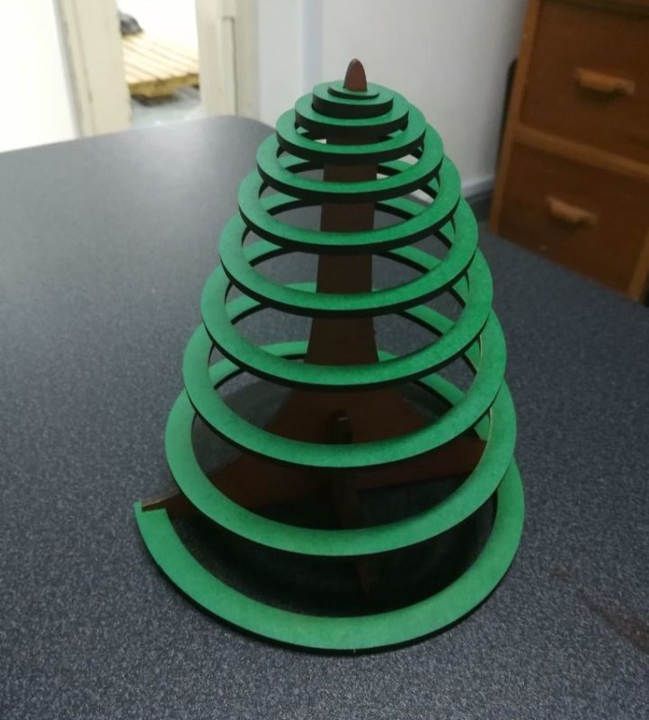 Laser Cut Christmas Tree MDF 3mm DXF File