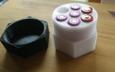 7 X 18650 Battery Case 3D Printer Model