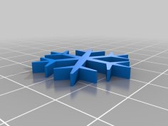 Snowflake Tree Ornament 3D Printer Model