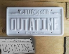 Back To The Future ‘OUTATIME’ Licence Plate 3D Printer Model