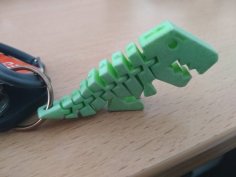 Flexi Rex With Tail Key Chain 3D Printer Model