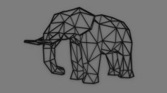 Low Poly Elephant 3D Printer Model