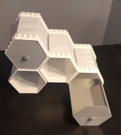 Economical Interlocking Hex Drawers 3D Printer Model