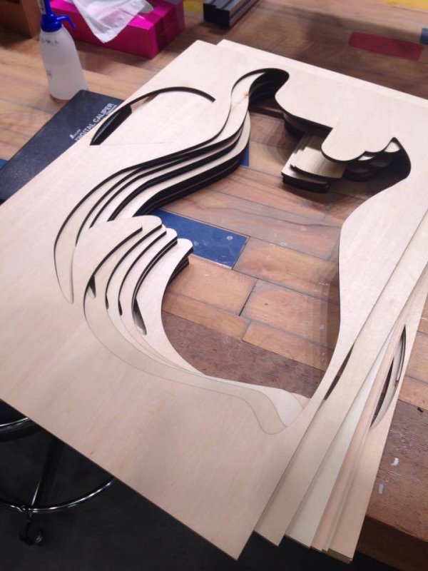 Laser Cut Bass Guitar