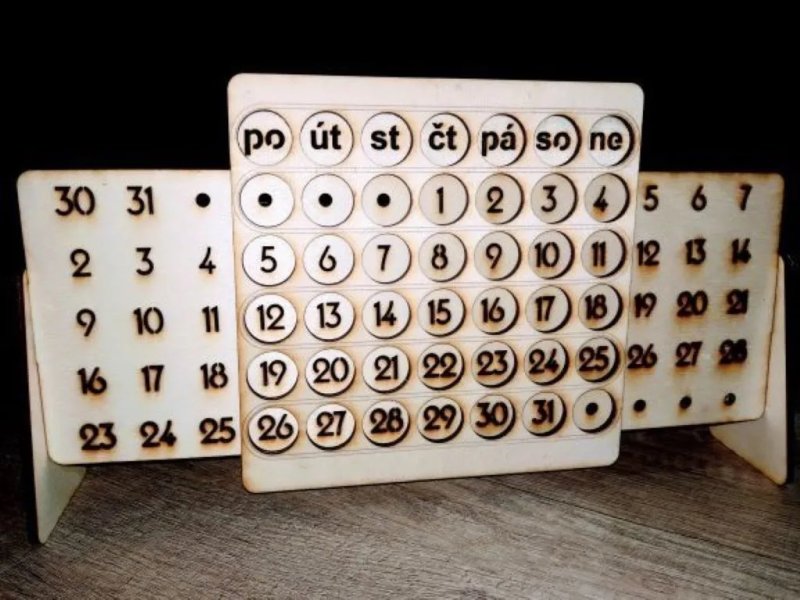 Laser Cut Calendar