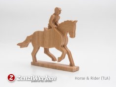 Laser Cut Horse & Rider 3-Layered CNC/Laser