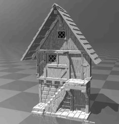 Medieval House Facade 2 3D Printer Model