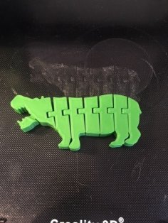 Flexi Hippo 3D Printer Model