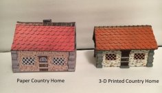 Miniature Country Home 3D Printer Model