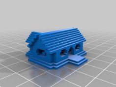 Small First Minecraft House 3D Printer Model