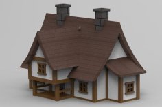 Low Poly House 3D Printer Model