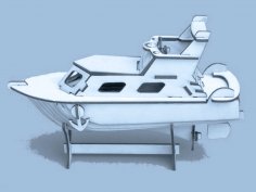 Yacht Laser Cut Puzzle Model Free Vector