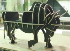 Bull Neues lasergeschnittenes 3D-Puzzle