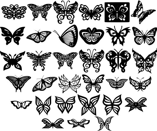 Decoración de adornos de mariposa