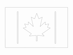 Archivo dxf de la bandera de Canadá 2