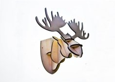 Laser Cut Moose Head Jewelry Stand