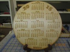 Laser Cut Engraved Calendar Laser Burned And Cut Circle Calendar On Wood