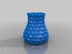 Curved Honeycomb Vase With Smooth Inner 3D Printer Model