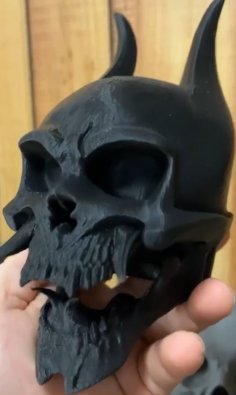 Horned Skull 3D Printer Model