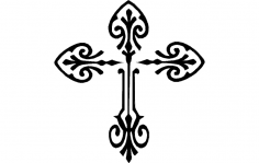 Dekoracyjny krzyż plik dxf