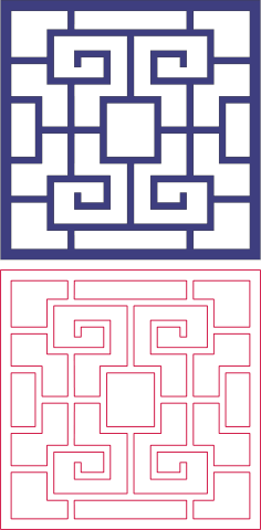 Fichier dxf de motif de treillis décoratif