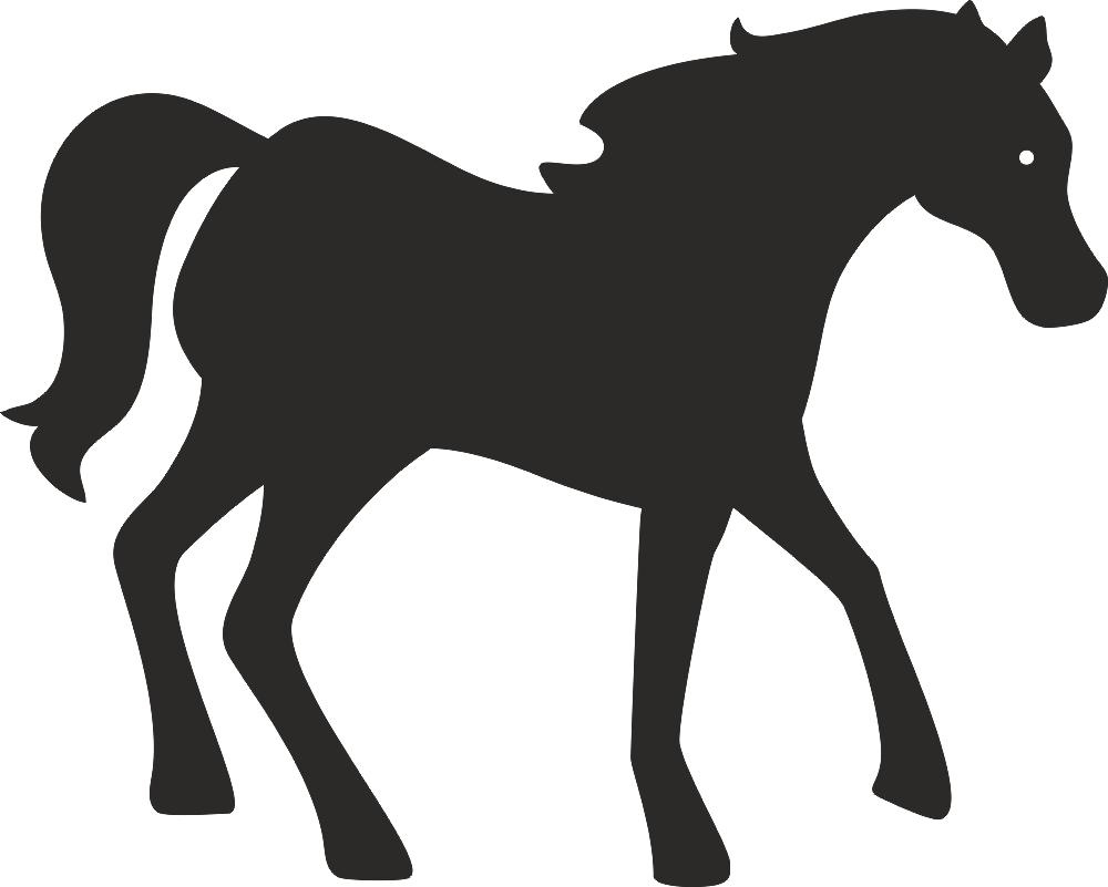 Arquivo dxf de silhueta de cavalo