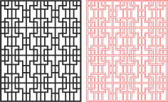 기하학적 와이어 프레임 아트 패턴 dxf 파일