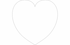 Heart Outline dxf File