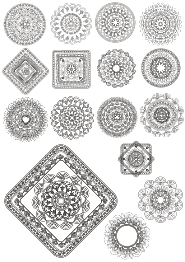 Mandala Ornaments Free Vector