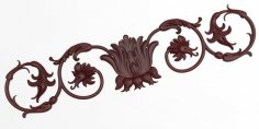 Wood Flower Crown Pattern Carved for CNC Router Stl File