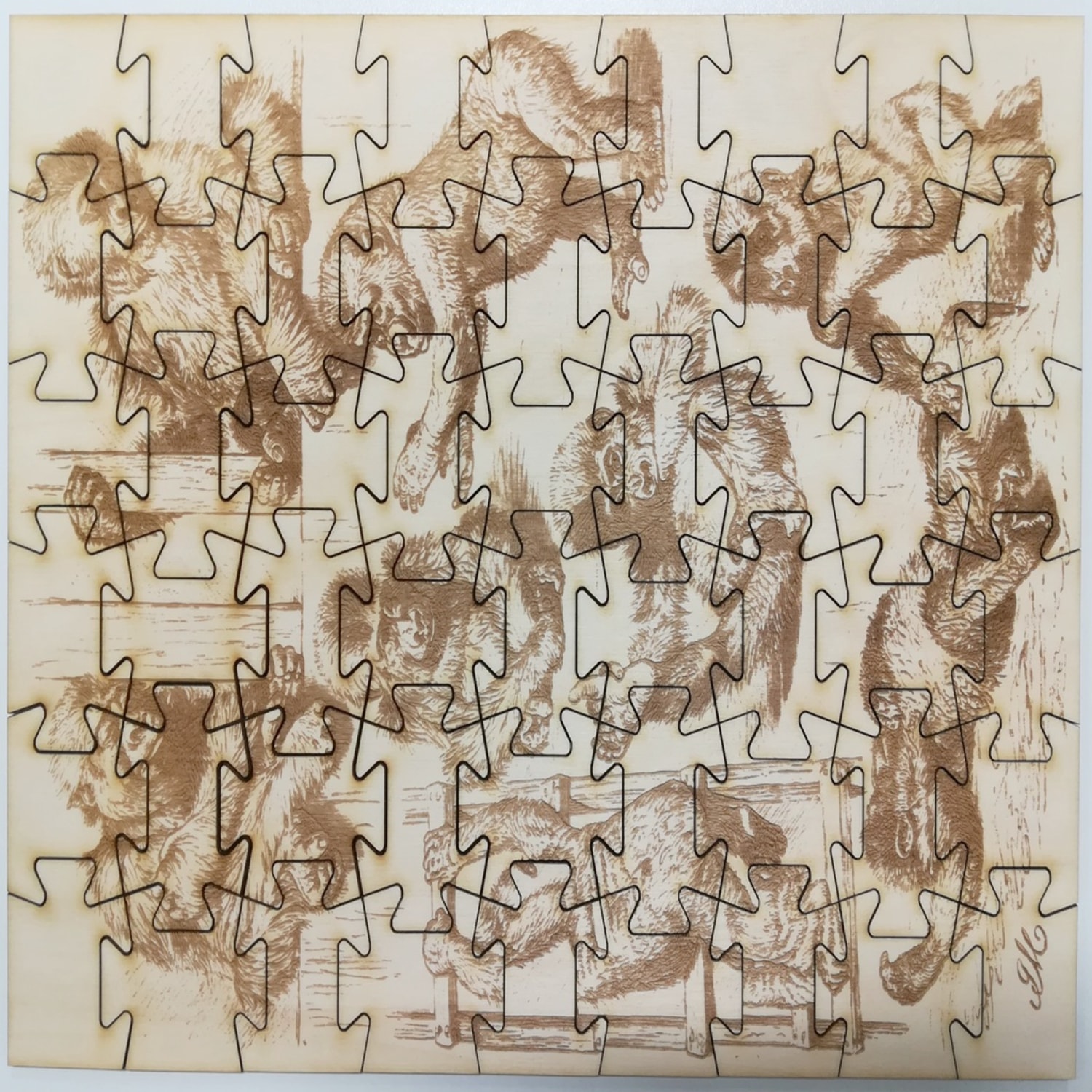 Laser Cut Jigsaw Puzzle Patterns DXF File