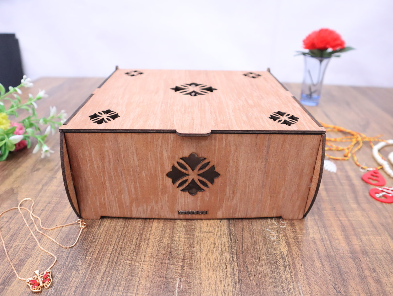 Laser Cut Wooden Candy Box 3mm Free Vector