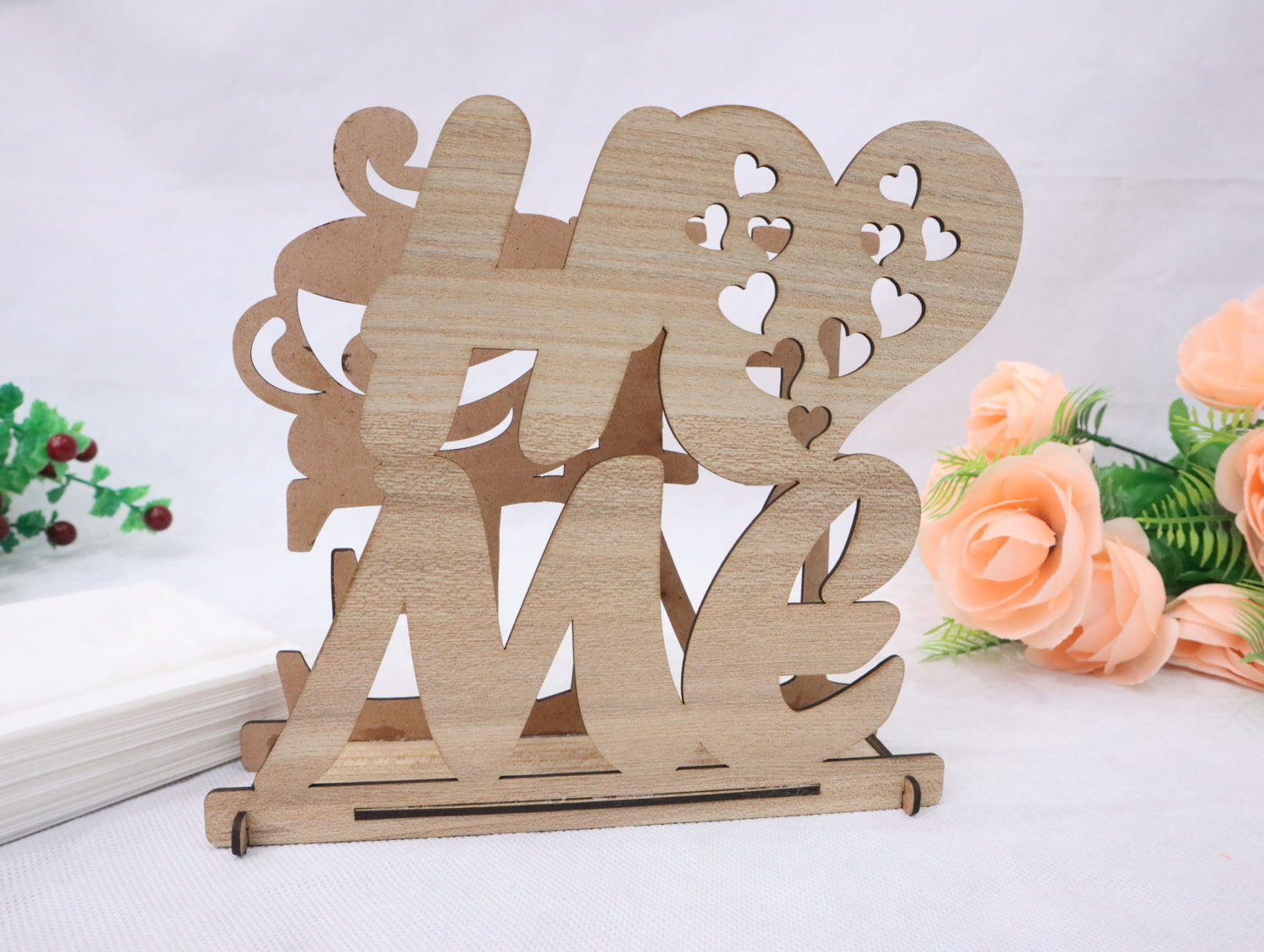 Laser Cut Wooden Home Napkin Holder 3mm Free Vector