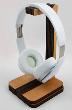 Laserowo wycinany stojak na słuchawki