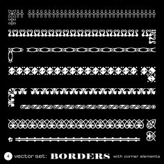 Borders With Corners Free Vector