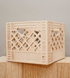 Laser Cut Wood Box With Handle 10mm Free Vector