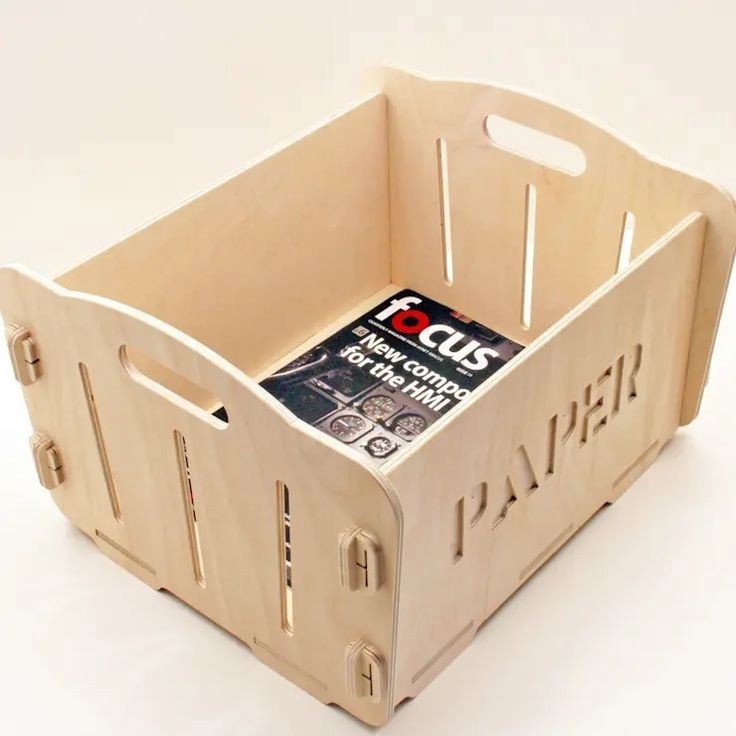 Laser Cut Magazine Storage Box Free Vector